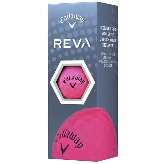 Callaway REVA Ladies Golf Balls: Pink 12-Pack for Distance and Forgiveness