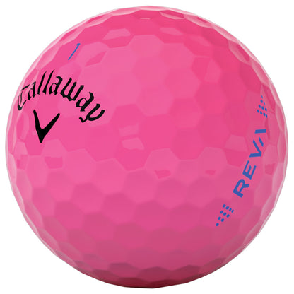 Callaway REVA Ladies Golf Balls: Pink 12-Pack for Distance and Forgiveness